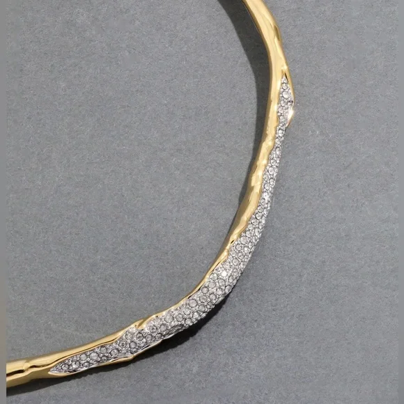 ALEXIS BITTAR • Solanales Gold Crystal Skinny Collar Necklace